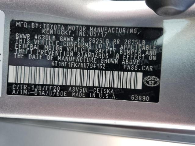 Photo 11 VIN: 4T1BF1FK7HU794162 - TOYOTA CAMRY LE 