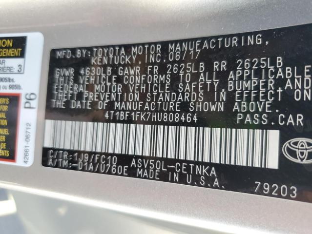 Photo 11 VIN: 4T1BF1FK7HU808464 - TOYOTA CAMRY LE 