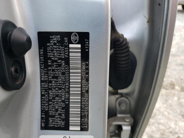 Photo 11 VIN: 4T1BF1FK8CU005557 - TOYOTA CAMRY 