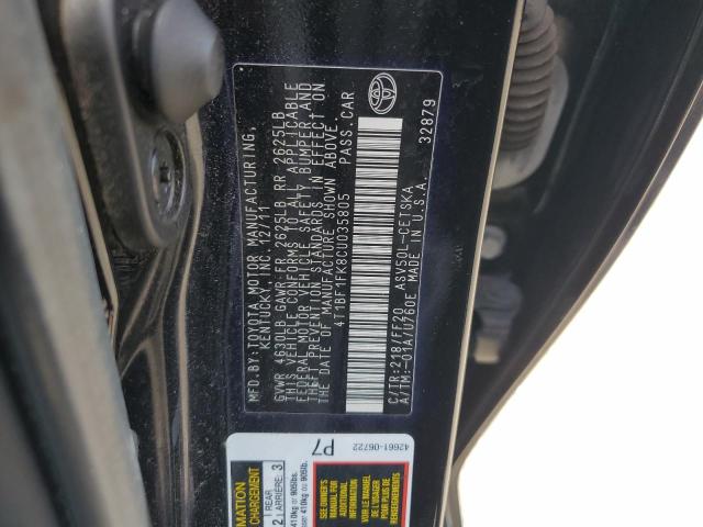 Photo 11 VIN: 4T1BF1FK8CU035805 - TOYOTA CAMRY BASE 