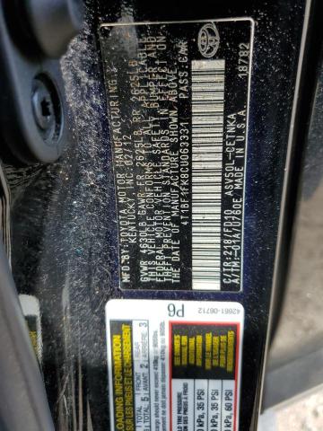 Photo 11 VIN: 4T1BF1FK8CU063331 - TOYOTA CAMRY 