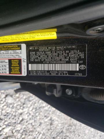 Photo 12 VIN: 4T1BF1FK8CU099682 - TOYOTA CAMRY BASE 