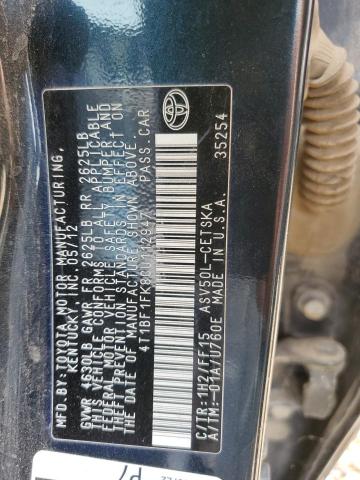 Photo 11 VIN: 4T1BF1FK8CU112947 - TOYOTA CAMRY BASE 