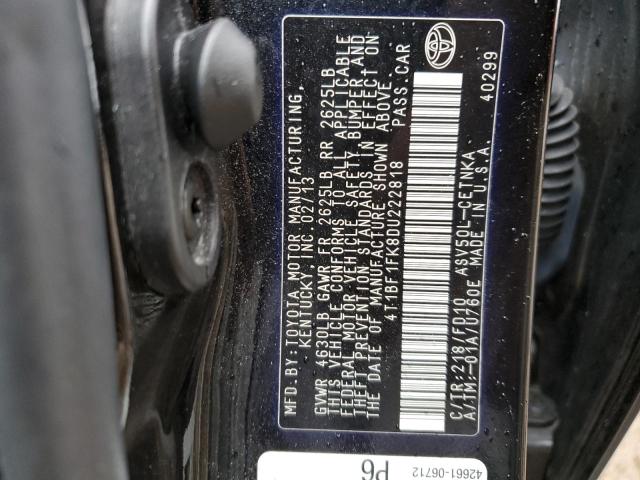 Photo 11 VIN: 4T1BF1FK8DU222818 - TOYOTA CAMRY L 