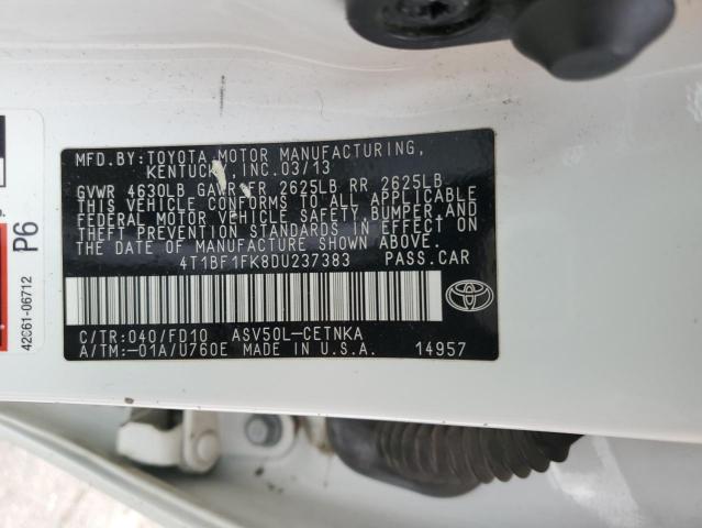 Photo 12 VIN: 4T1BF1FK8DU237383 - TOYOTA CAMRY 