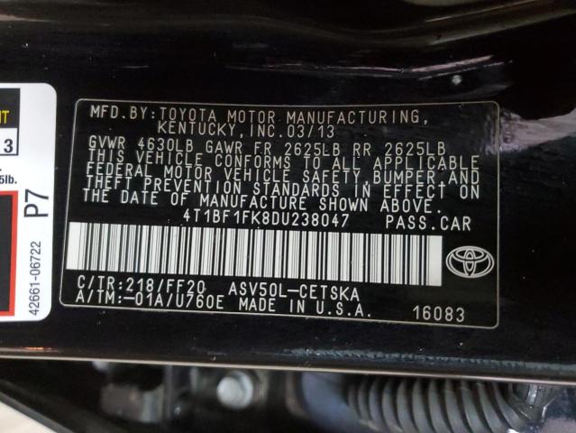 Photo 11 VIN: 4T1BF1FK8DU238047 - TOYOTA CAMRY 