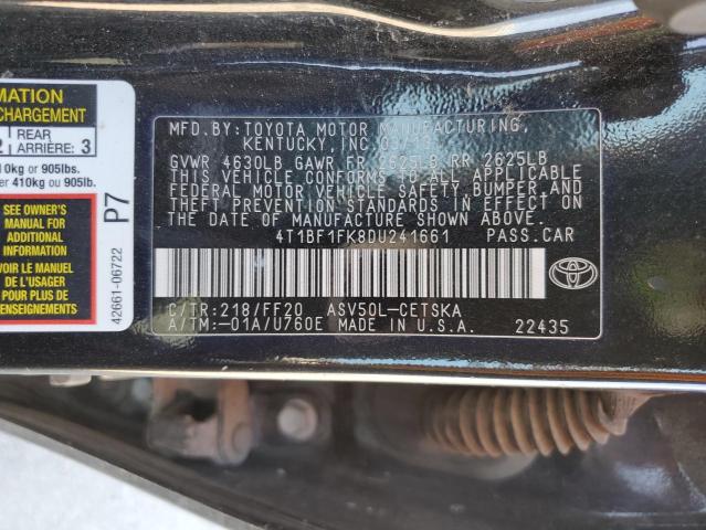 Photo 11 VIN: 4T1BF1FK8DU241661 - TOYOTA CAMRY L 