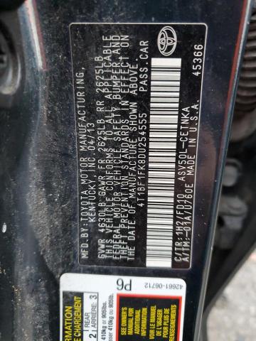 Photo 11 VIN: 4T1BF1FK8DU254555 - TOYOTA CAMRY L 