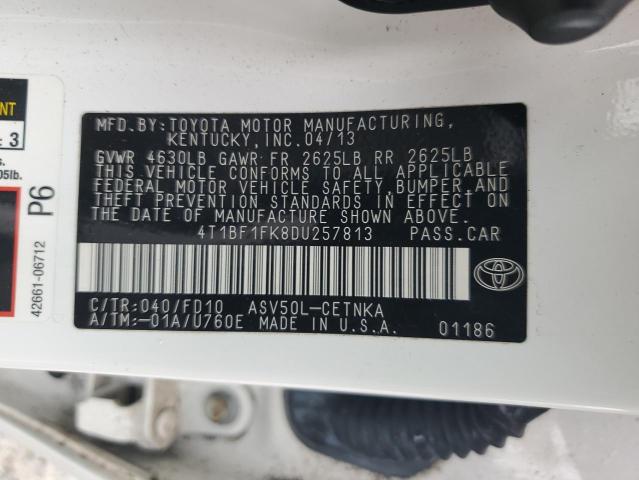 Photo 11 VIN: 4T1BF1FK8DU257813 - TOYOTA CAMRY 