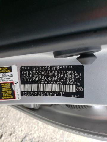 Photo 9 VIN: 4T1BF1FK8DU272103 - TOYOTA CAMRY L 