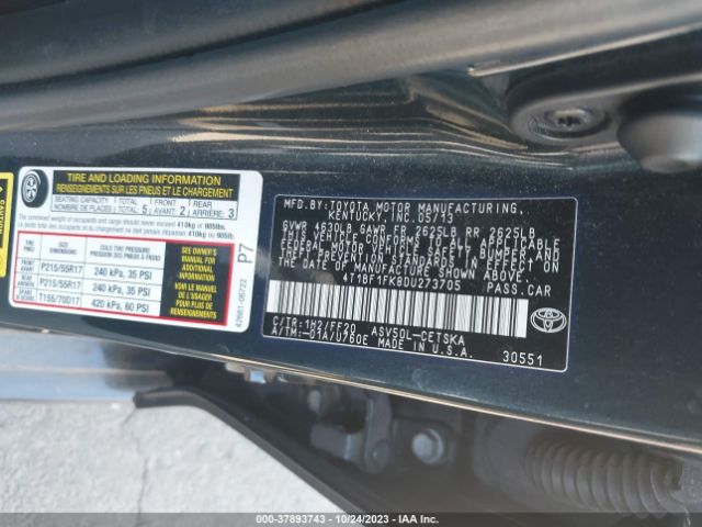 Photo 8 VIN: 4T1BF1FK8DU273705 - TOYOTA CAMRY 