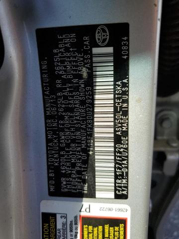 Photo 11 VIN: 4T1BF1FK8DU279259 - TOYOTA CAMRY L 