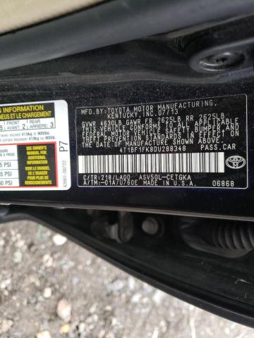 Photo 9 VIN: 4T1BF1FK8DU288348 - TOYOTA CAMRY L 