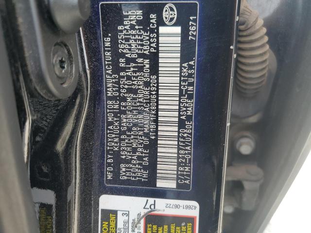 Photo 11 VIN: 4T1BF1FK8DU649206 - TOYOTA CAMRY L 