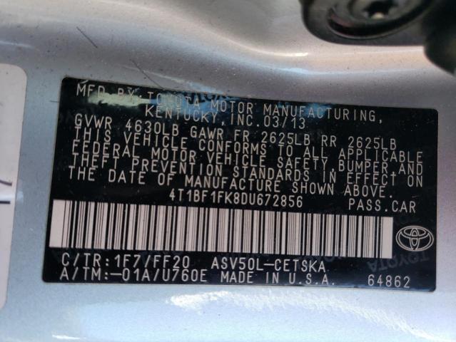 Photo 12 VIN: 4T1BF1FK8DU672856 - TOYOTA CAMRY 