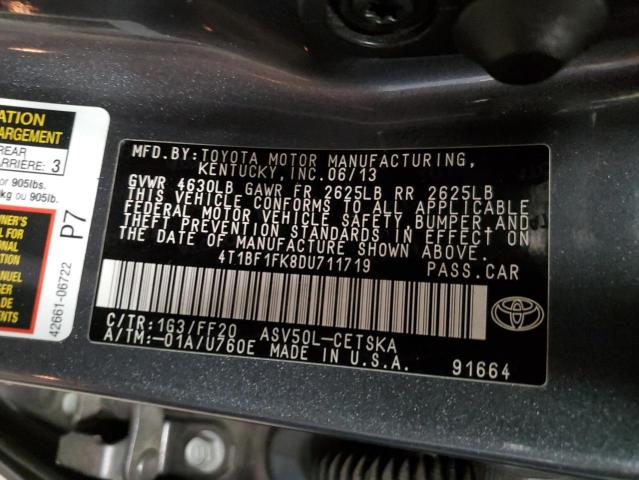 Photo 11 VIN: 4T1BF1FK8DU711719 - TOYOTA CAMRY 