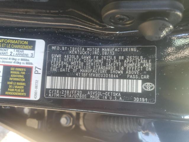 Photo 12 VIN: 4T1BF1FK8EU301844 - TOYOTA CAMRY L 