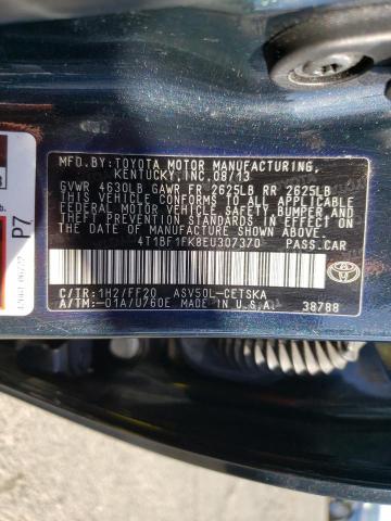 Photo 9 VIN: 4T1BF1FK8EU307370 - TOYOTA CAMRY L 