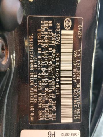 Photo 11 VIN: 4T1BF1FK8EU309894 - TOYOTA CAMRY L 