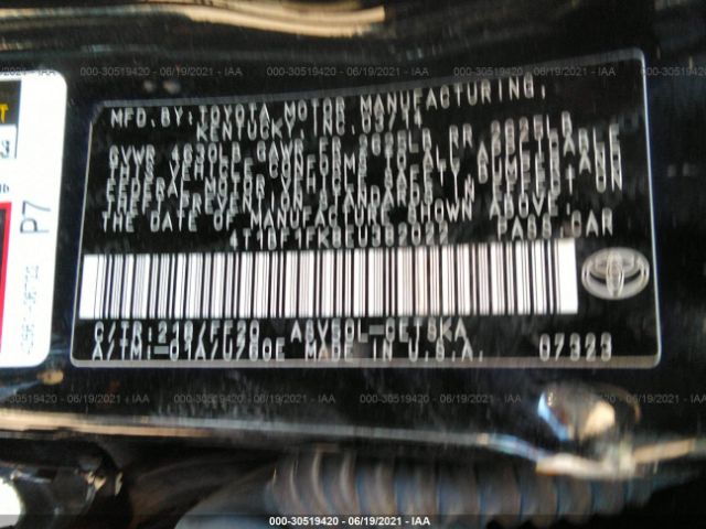 Photo 8 VIN: 4T1BF1FK8EU382022 - TOYOTA CAMRY 