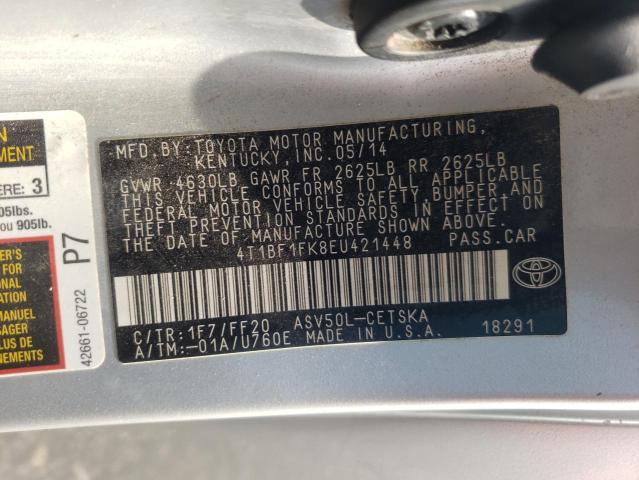 Photo 11 VIN: 4T1BF1FK8EU421448 - TOYOTA CAMRY L 