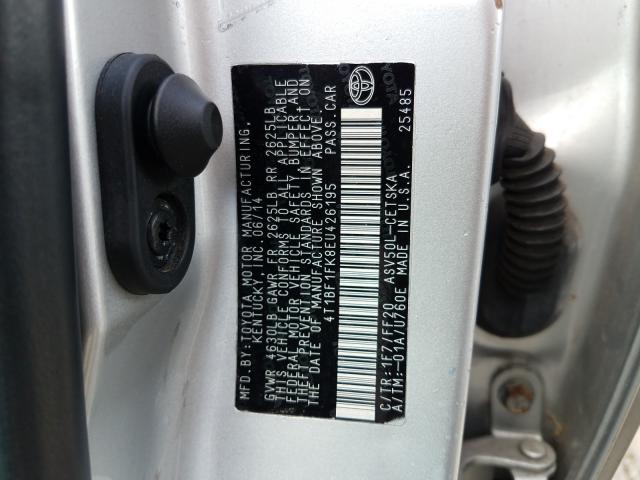 Photo 9 VIN: 4T1BF1FK8EU426195 - TOYOTA CAMRY L 