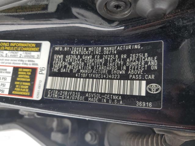 Photo 11 VIN: 4T1BF1FK8EU434023 - TOYOTA CAMRY L 