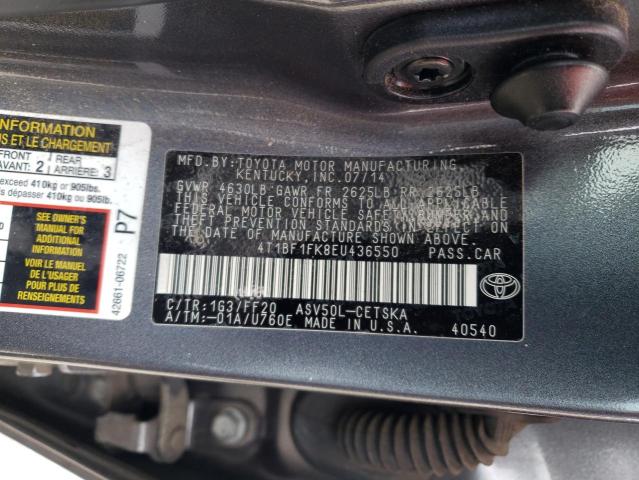 Photo 11 VIN: 4T1BF1FK8EU436550 - TOYOTA CAMRY L 