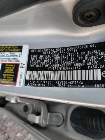 Photo 9 VIN: 4T1BF1FK8EU442462 - TOYOTA CAMRY L 