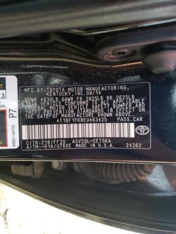 Photo 9 VIN: 4T1BF1FK8EU463425 - TOYOTA CAMRY L 