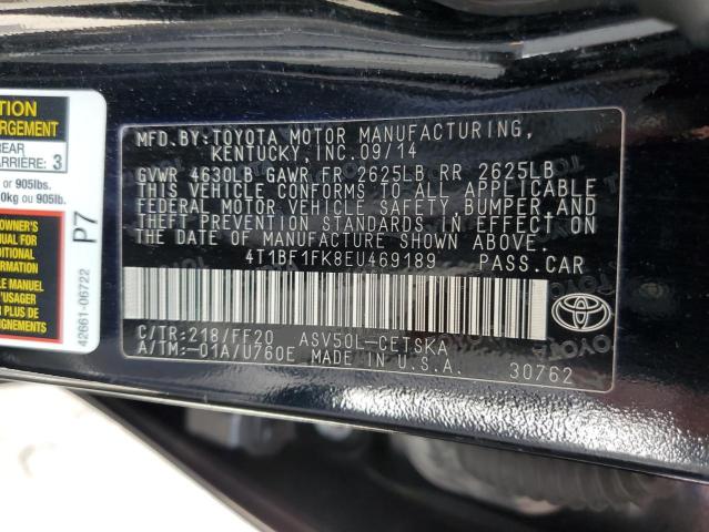 Photo 11 VIN: 4T1BF1FK8EU469189 - TOYOTA CAMRY L 