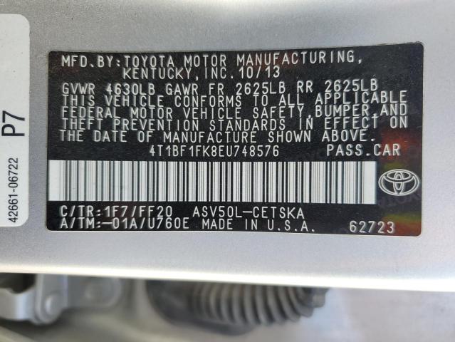 Photo 11 VIN: 4T1BF1FK8EU748576 - TOYOTA CAMRY L 