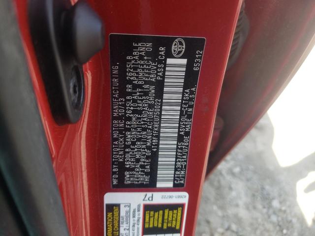 Photo 11 VIN: 4T1BF1FK8EU750022 - TOYOTA CAMRY L 