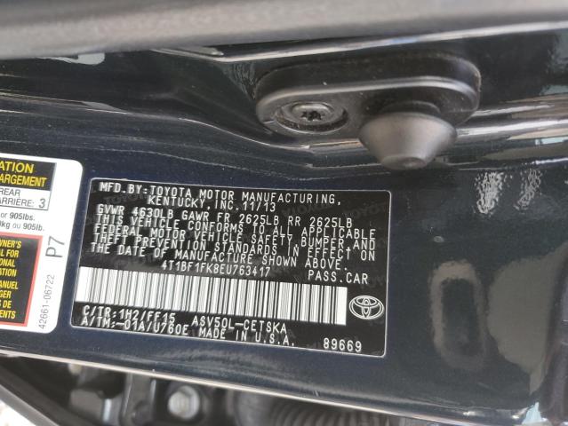 Photo 11 VIN: 4T1BF1FK8EU763417 - TOYOTA CAMRY L 