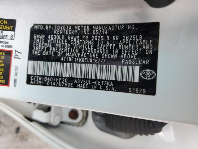 Photo 11 VIN: 4T1BF1FK8EU816777 - TOYOTA CAMRY L 