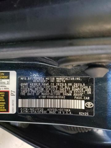 Photo 11 VIN: 4T1BF1FK8EU829562 - TOYOTA CAMRY L 