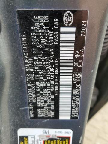 Photo 11 VIN: 4T1BF1FK8EU835619 - TOYOTA CAMRY L 