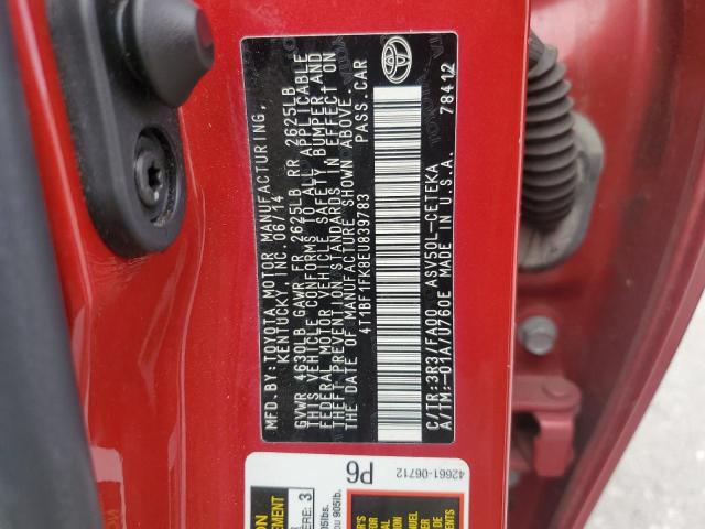 Photo 11 VIN: 4T1BF1FK8EU839783 - TOYOTA CAMRY L 