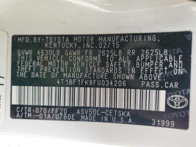 Photo 11 VIN: 4T1BF1FK8FU034206 - TOYOTA CAMRY 