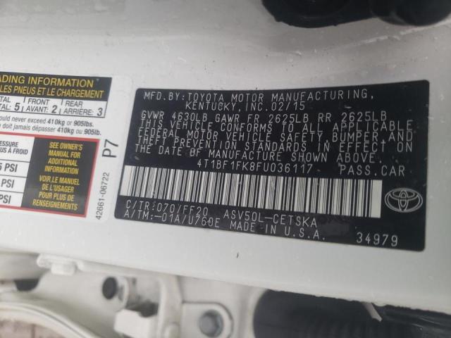 Photo 11 VIN: 4T1BF1FK8FU036117 - TOYOTA CAMRY LE 