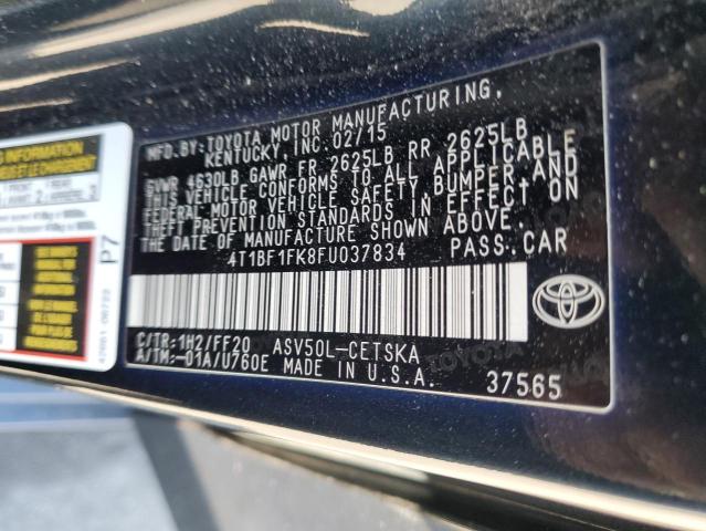 Photo 11 VIN: 4T1BF1FK8FU037834 - TOYOTA CAMRY LE 