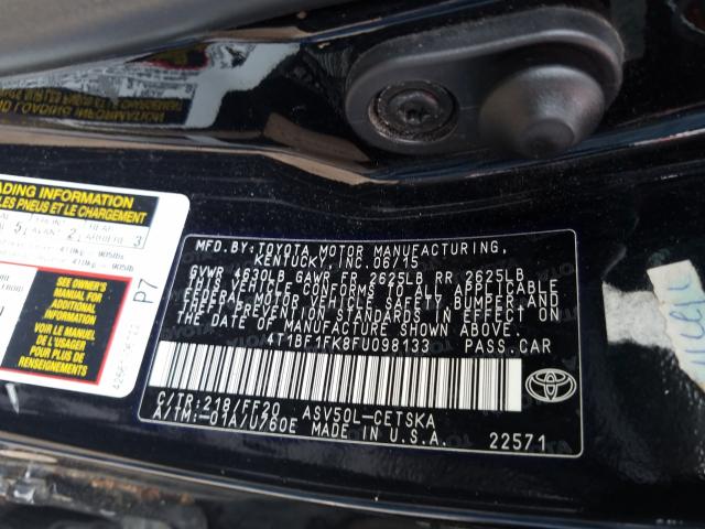 Photo 9 VIN: 4T1BF1FK8FU098133 - TOYOTA CAMRY LE 