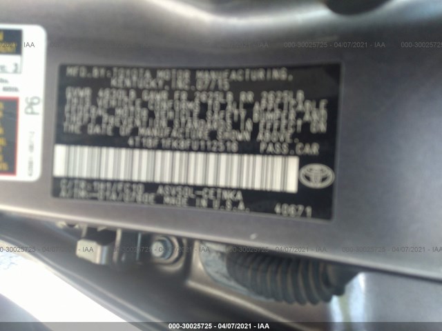 Photo 8 VIN: 4T1BF1FK8FU112516 - TOYOTA CAMRY 