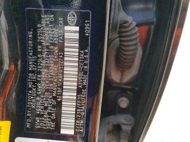 Photo 11 VIN: 4T1BF1FK8FU112743 - TOYOTA CAMRY LE 