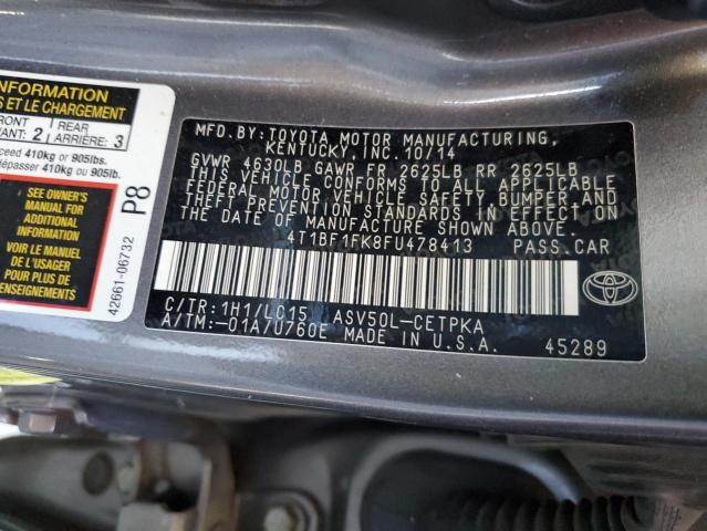 Photo 9 VIN: 4T1BF1FK8FU478413 - TOYOTA CAMRY LE 