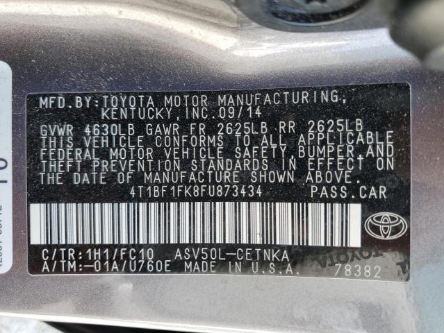 Photo 12 VIN: 4T1BF1FK8FU873434 - TOYOTA CAMRY 