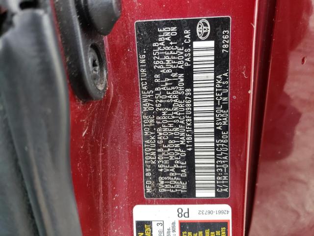 Photo 11 VIN: 4T1BF1FK8FU986798 - TOYOTA CAMRY 