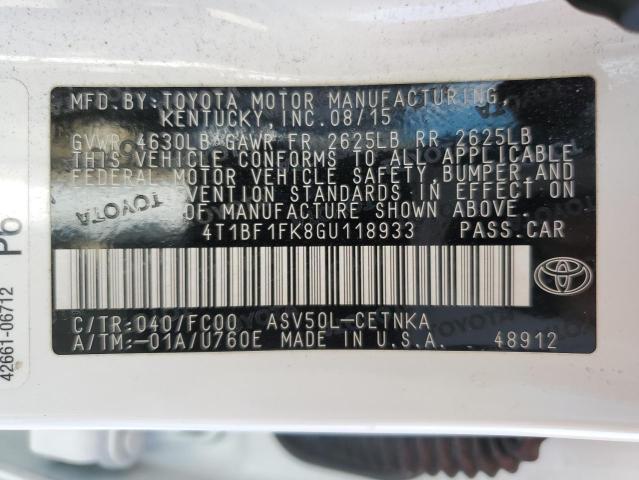 Photo 11 VIN: 4T1BF1FK8GU118933 - TOYOTA CAMRY LE 