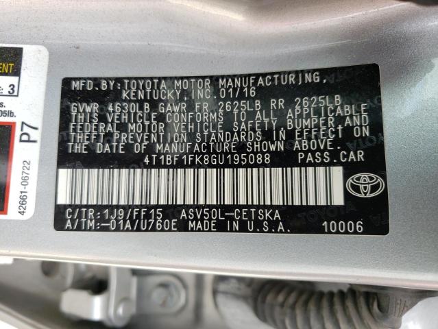 Photo 11 VIN: 4T1BF1FK8GU195088 - TOYOTA CAMRY LE 