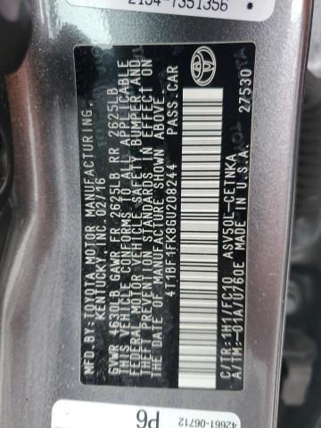 Photo 11 VIN: 4T1BF1FK8GU208244 - TOYOTA CAMRY LE 